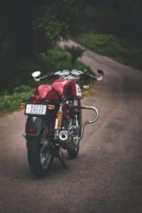 photo of motorcycle parked on road